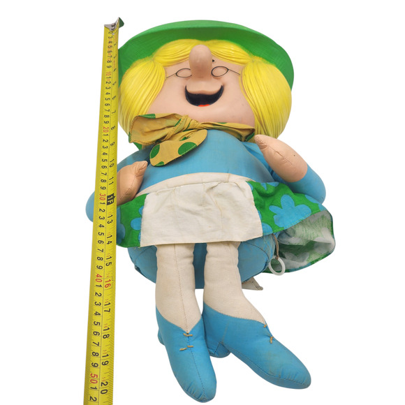 Vintage Mattel Mother Goose Plush Doll Pull String Retro Collectible Toy 1970 - Picture 8 of 14